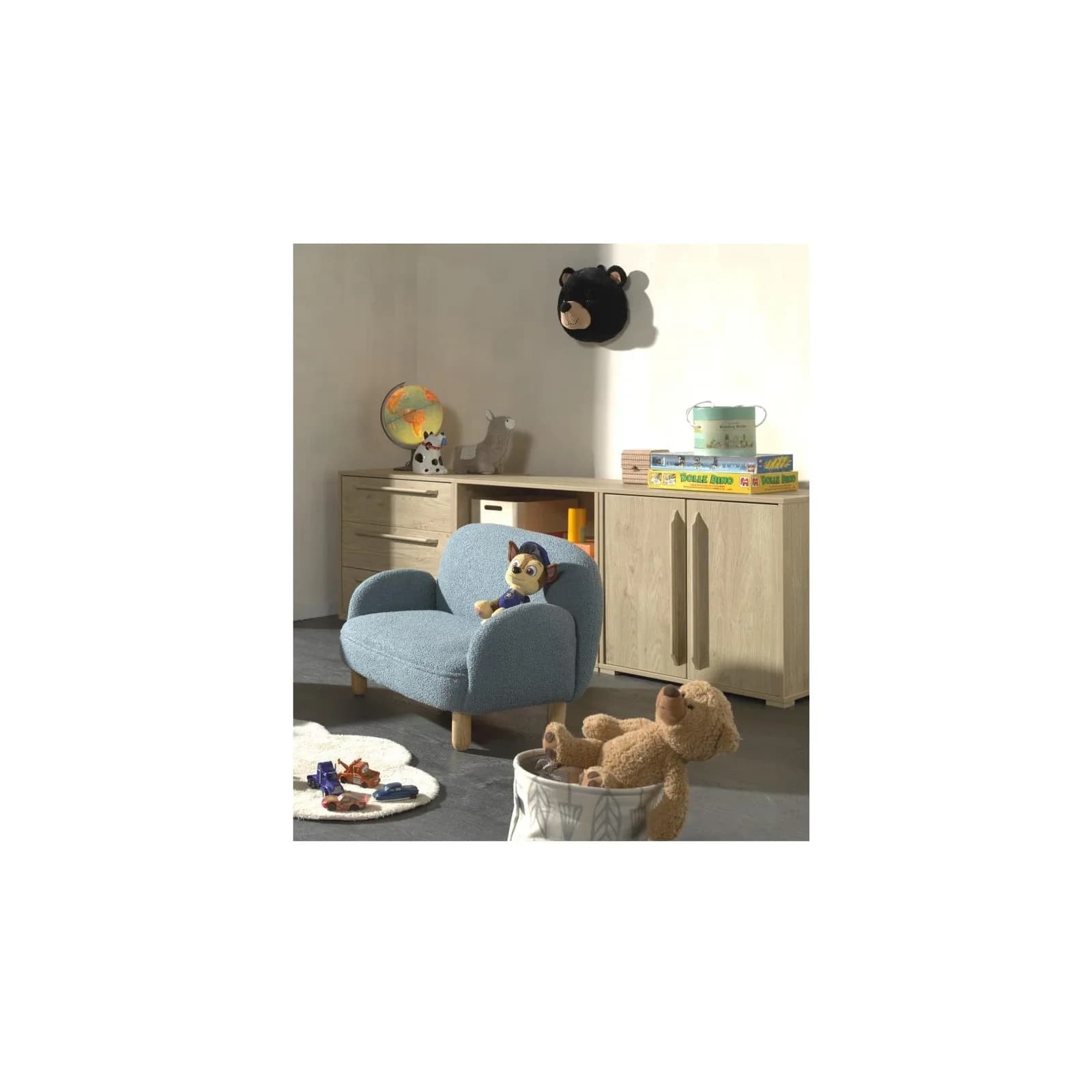 VIPACK 1,5-Sitzer Sofa für Kinder Blau