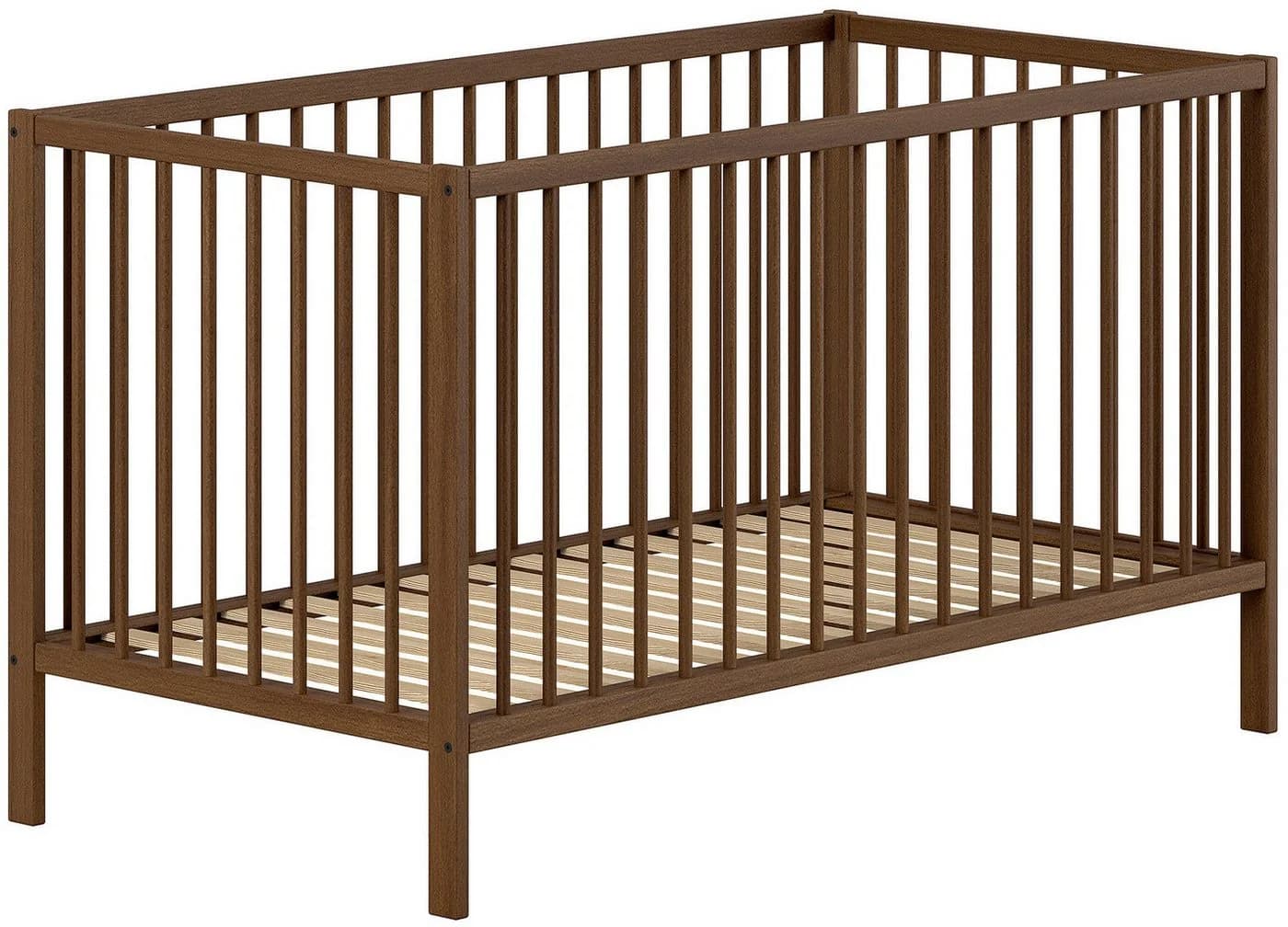 Babybett VIPACK DINO Massivholz Buche Nussbaumfarbig - Bild 2