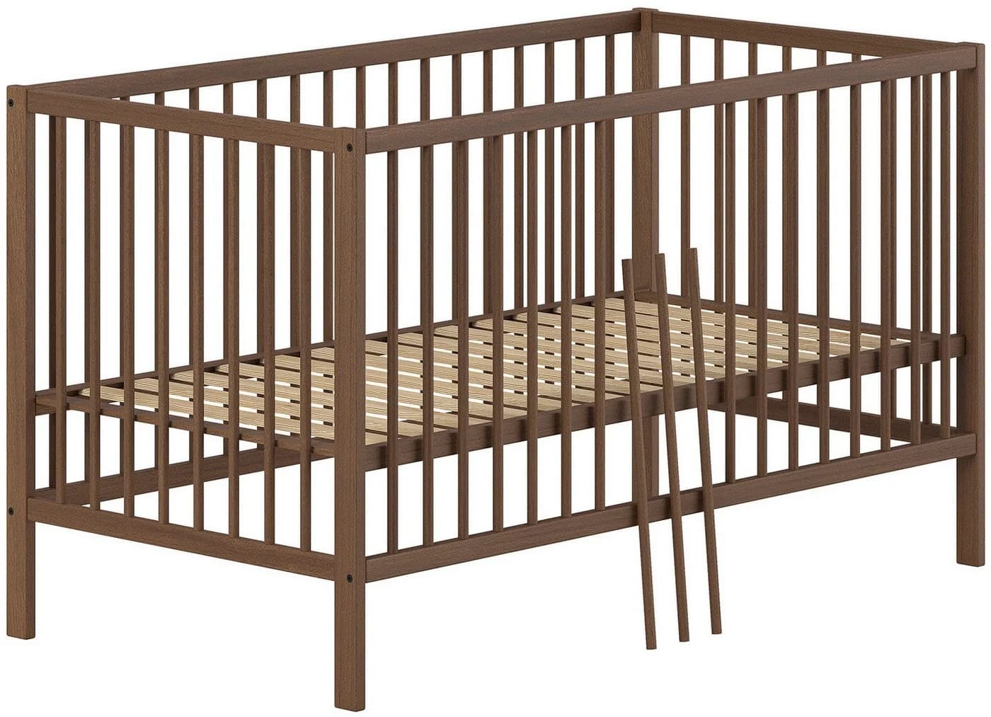 Babybett VIPACK DINO Massivholz Buche Nussbaumfarbig - Bild 4