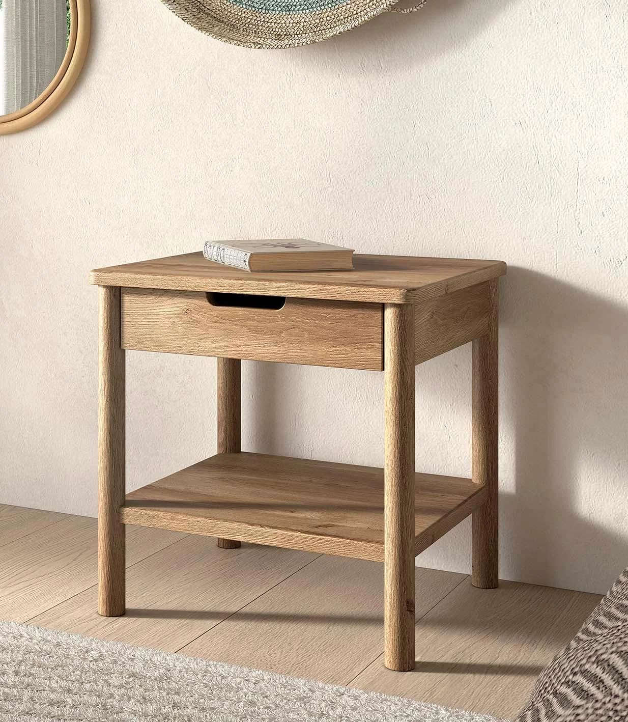 VIPACK Nachtkonsole Olive Eiche teilmassiv