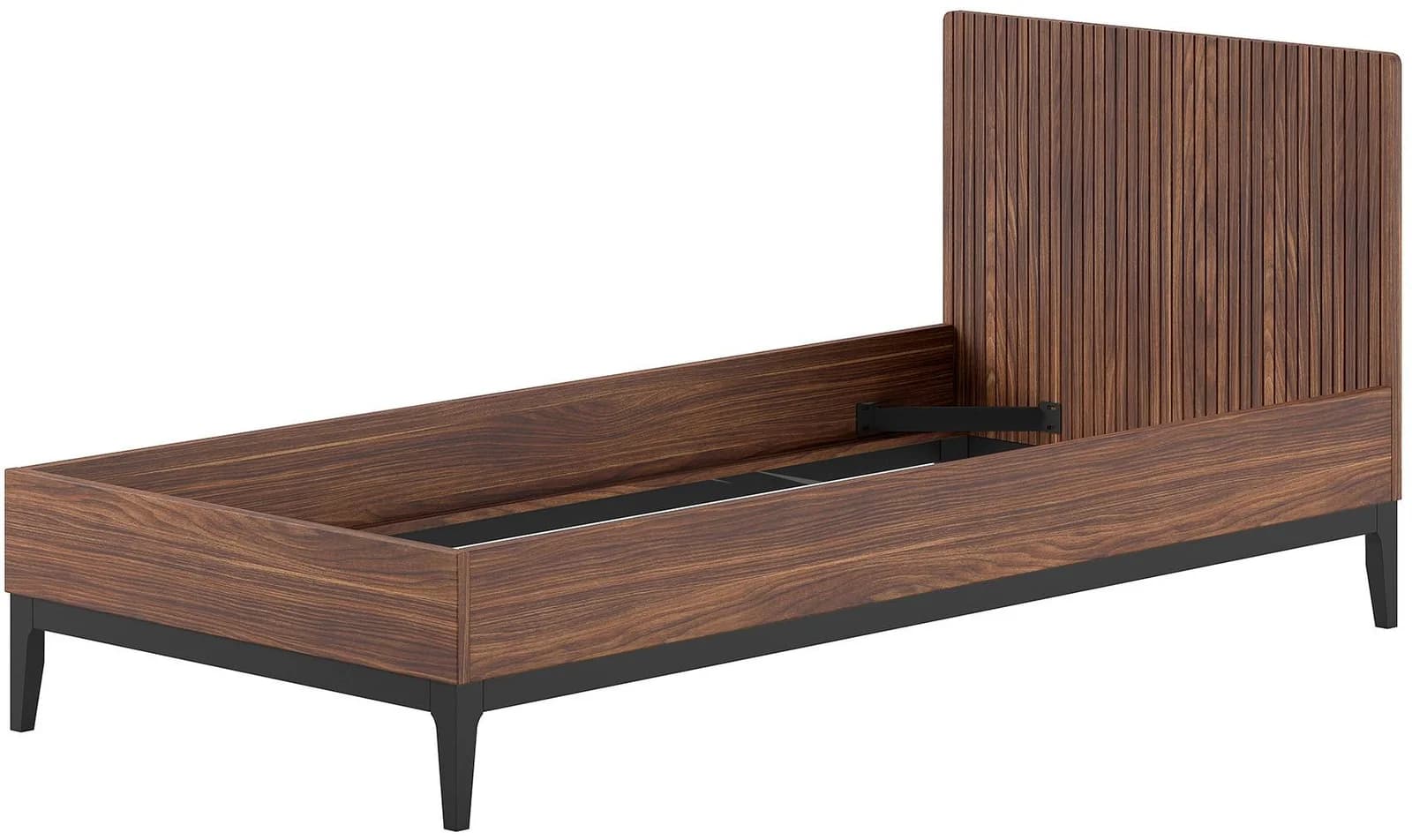 VIPACK Einzelbett Ilyas Nussbaum Dekor Modernes Design