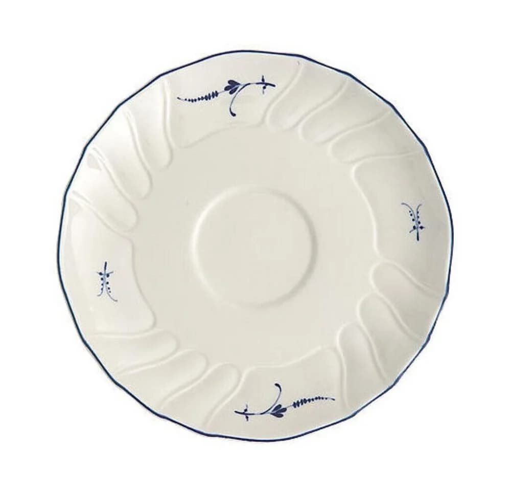 Villeroy & Boch Kaffee-Untertasse Alt Luxemburg Weiß/Blau Premium Porcelain - Bild 2