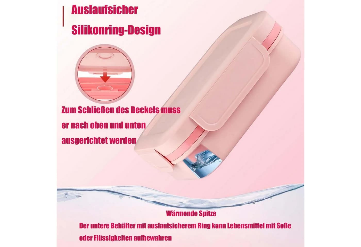 Coonoor Lunchbox 2000ml Rosa 8 Fächer Bento Box - Bild 4