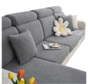 Coonoor Sofahusse Grau Stretch Universal mit Strukturoptik Bild 2