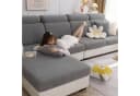 Coonoor Sofahusse Grau Stretch Universal mit Strukturoptik Bild 3