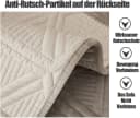 Coonoor Sofaschoner rutschfest grau - Moderner Sofabezug Bild 4