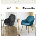 Kaket Stuhlhusse Bezug in Samtstoff Beige Elastische Stretch Husse Bild 3