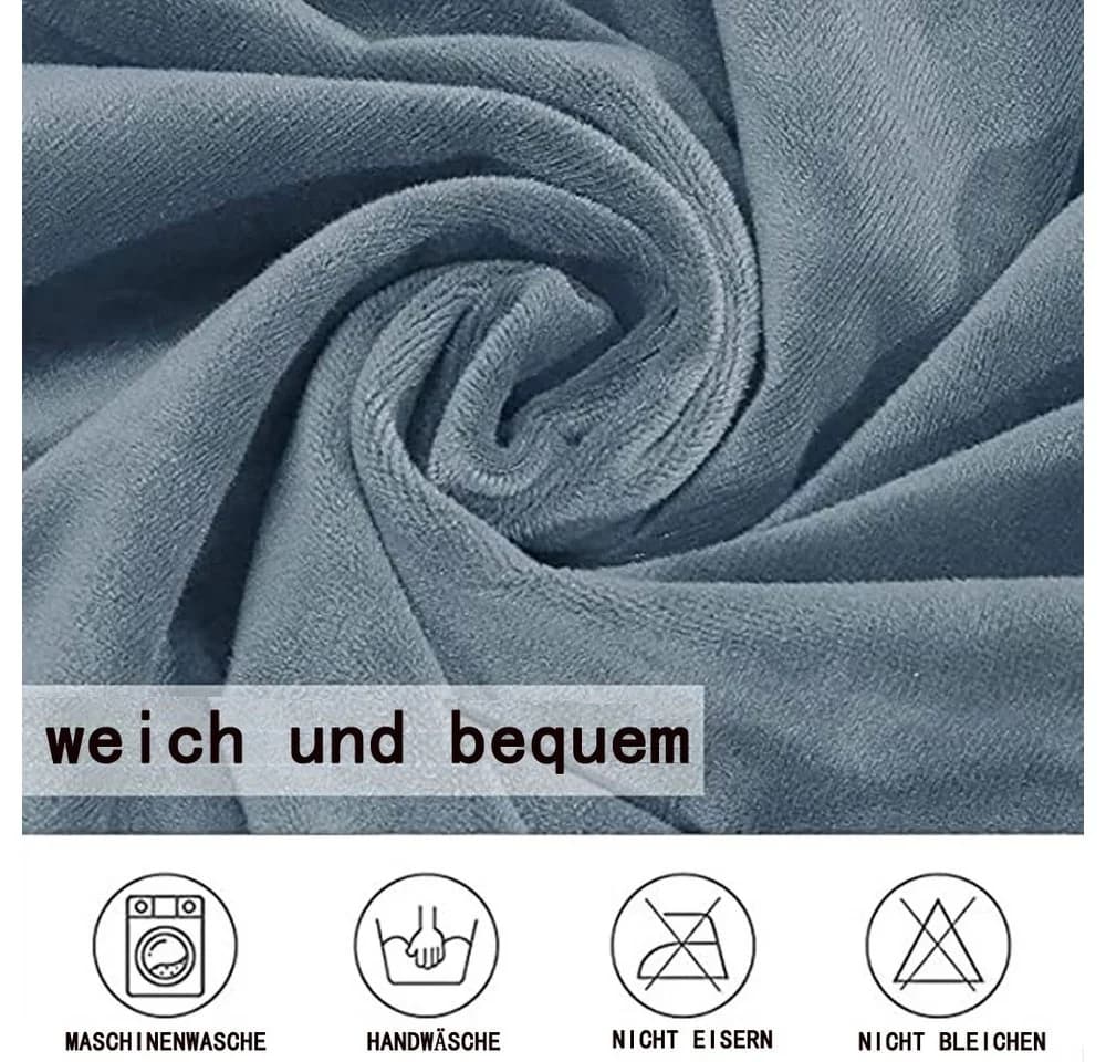 Kaket Stuhlhusse Bezug in Samtstoff Beige Elastische Stretch Husse - Bild 4