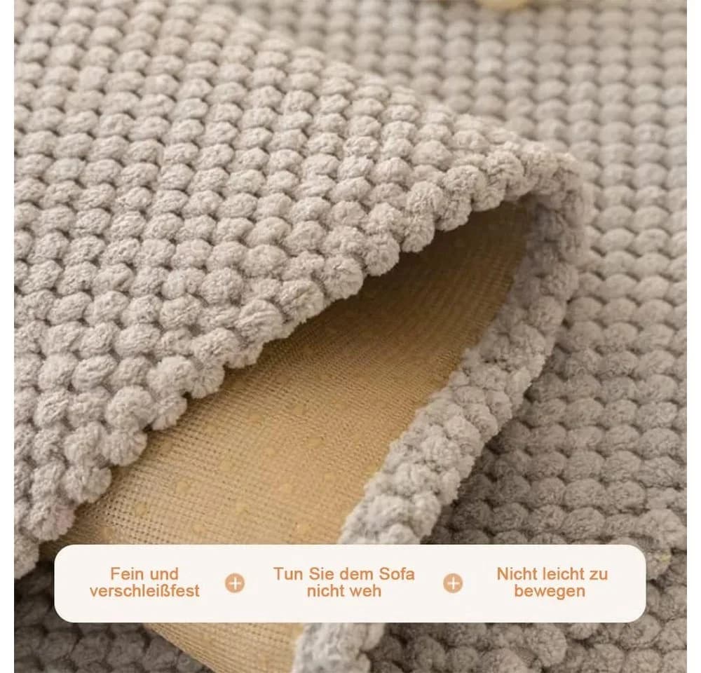Coonoor Sofaschoner Modern Beige Rutschfest Kurzplüsch - Bild 5