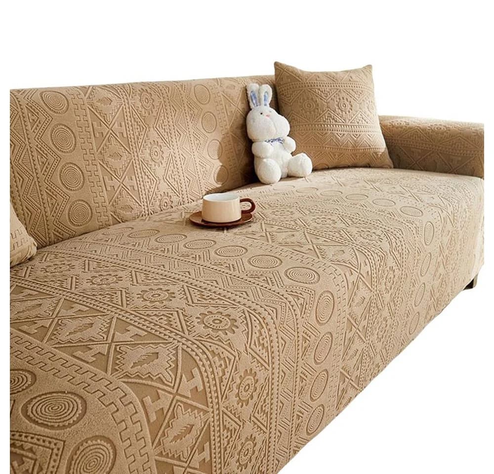 Kaket Sofahusse Stretch-Sofabezug Beige Shaker-Stoff - Bild 2