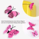 Kaket 3D Schmetterling Wandsticker 12-teilig Bunt PVC Bild 1