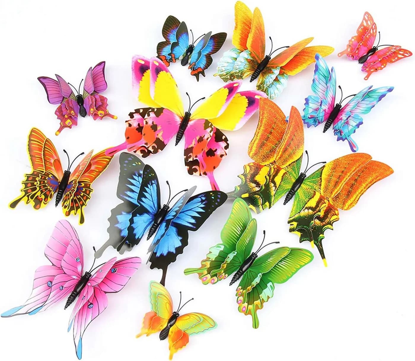 Kaket 3D Schmetterling Wandsticker 12-teilig Bunt PVC - Bild 2