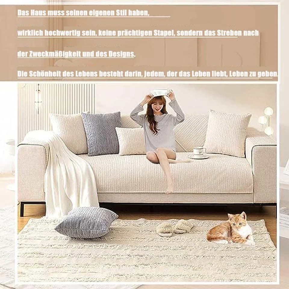 Coonoor Sofaschoner Beige Anti-Rutsch Sofahussen - Bild 3