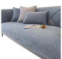 Coonoor Sofaschoner Chenille Retro Blau/Grau Rutschfest Bild 2