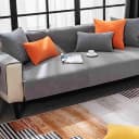 Coonoor Sofaschoner Chenille Retro Blau/Grau Rutschfest Bild 3