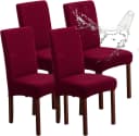Coonoor Stuhlhussen Set Rot Stretch Polyester 2/4/6er Bild 2