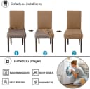 Coonoor Stuhlhussen Set Rot Stretch Polyester 2/4/6er Bild 3