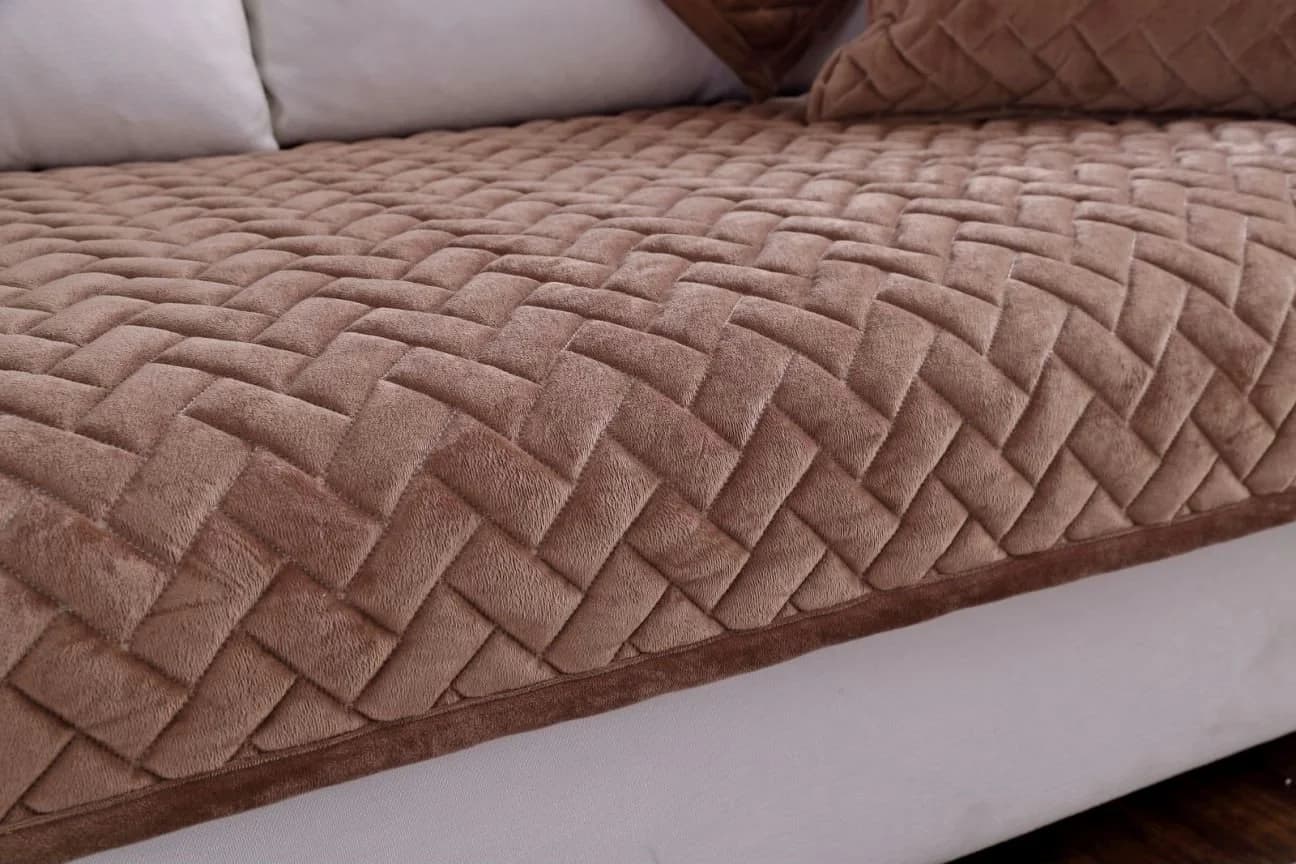 Coonoor Sofaschoner Braun Kristallsamt Anti-Rutsch - Bild 5
