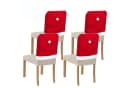 Bomiclss Stuhlhusse Weihnachten 4 Stück Rot Polyester Bild 2