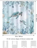 Coonoor Duschvorhang Meeresschildkröte Wasserdicht Polyester 180x180 cm Bild 5