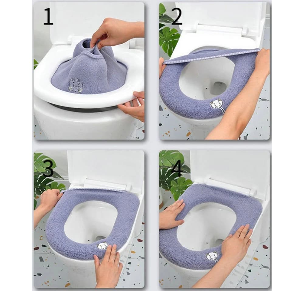 Coonoor Dusch-WC-Sitz 2 Stück Waschbar mit Griff Rosa