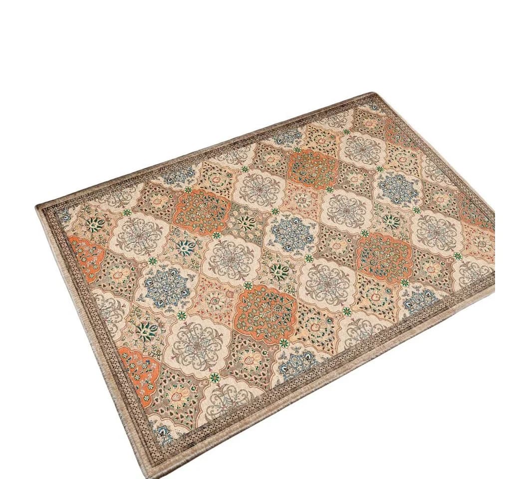 Coonoor Badematte Boho Blumen Orange 40x60cm - Bild 2