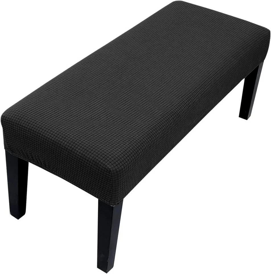 Coonoor Stuhlhusse Universal-Bezug für Esszimmer-Bank Schwarz - Bild 2