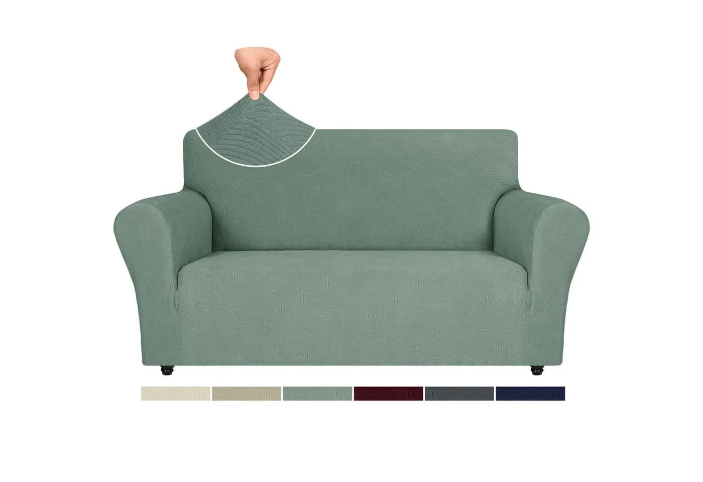 Coonoor Sofahusse Stretch Grün Rutschfest - Bild 2