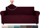 Coonoor Sofahusse Stretch Rot Rutschfest Bild 2