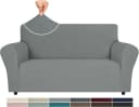 Coonoor Sofahusse Stretch Sofabezug Grau Rutschfest Bild 2