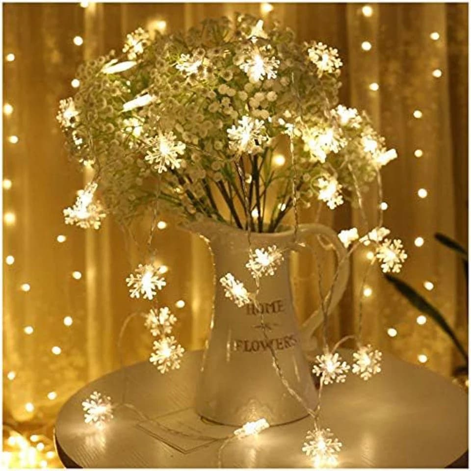 Bomiclss LED-Lichterkette 6M Schneeflocke Warmweiß 40-flammig - Bild 3