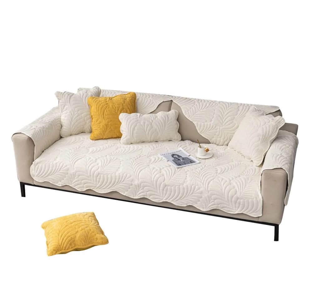 Coonoor Sofaschoner Beige Anti-Rutsch Kurzplush - Bild 2