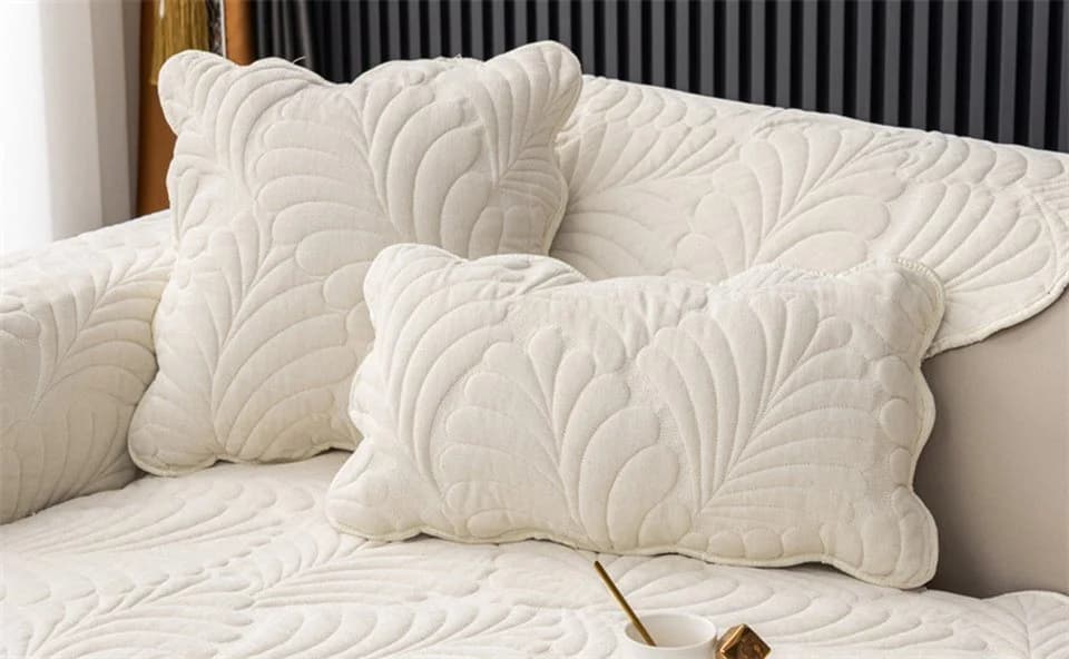 Coonoor Sofaschoner Beige Anti-Rutsch Kurzplush - Bild 3