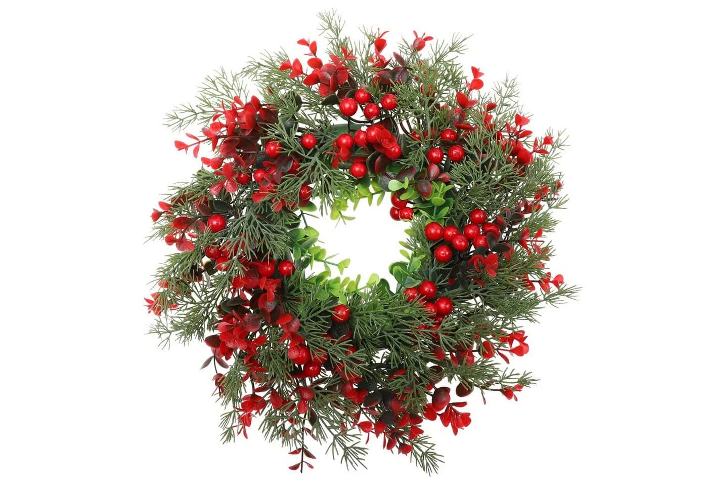Coonoor Weihnachtskranz mit roten Beeren und grünen Blättern - Bild 2