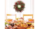 Coonoor Weihnachtskranz mit roten Beeren und grünen Blättern Bild 3