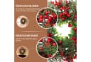Coonoor Weihnachtskranz mit roten Beeren und grünen Blättern Bild 5