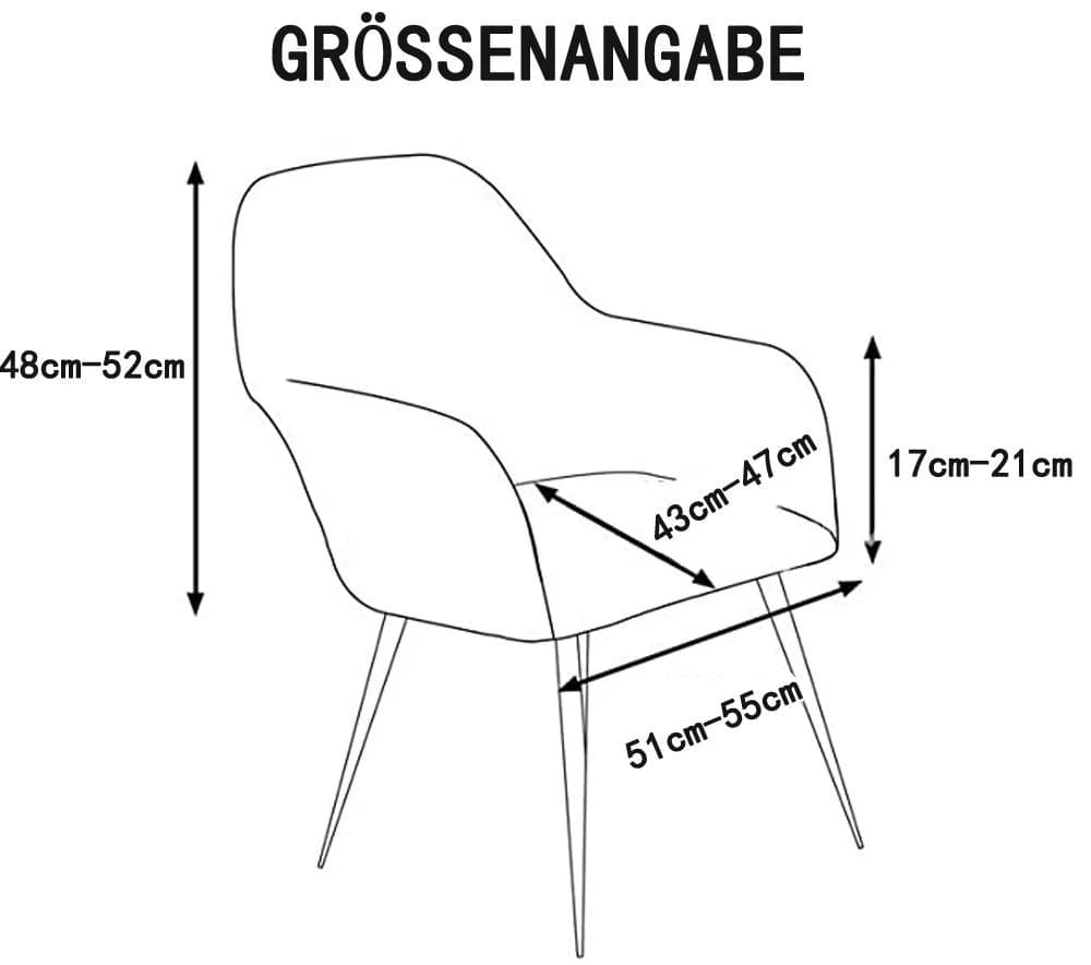 Coonoor Stuhlhusse Stretch Grau Mit Armlehne