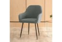Coonoor Stuhlhusse Stretch Grau Mit Armlehne Bild 3