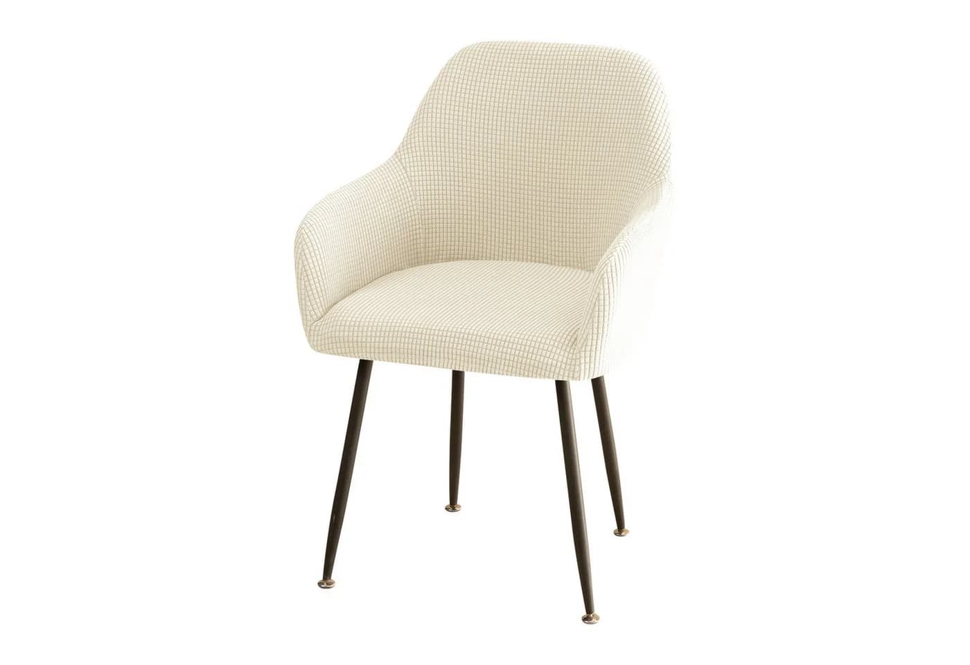 Coonoor Stuhlhusse Stretch Beige Mit Armlehne - Bild 2