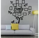 Coonoor 3D-Wandtattoo Familienstammbaum Schwarz Acryl Spiegel Bild 1