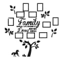 Coonoor 3D-Wandtattoo Familienstammbaum Schwarz Acryl Spiegel Bild 2