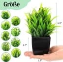Minicloss 6-teiliges Set Mini-Kunstpflanzen mit Topf Grün/Weiß Bild 1