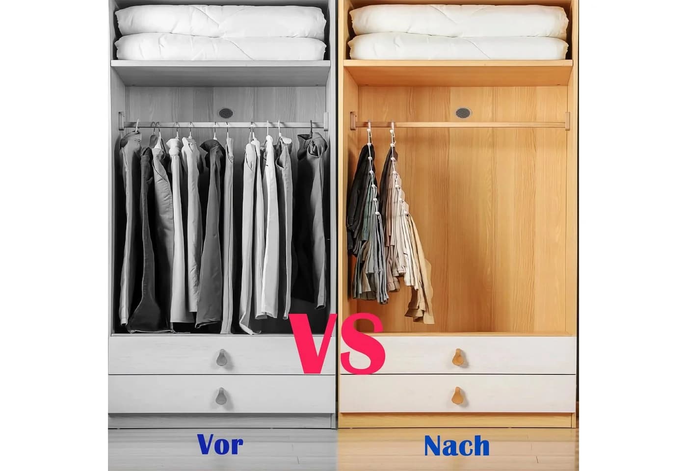 Venkuber Multifunktionaler Kleiderbügel 2-tlg. Faltbar Hosenbügel - Bild 3