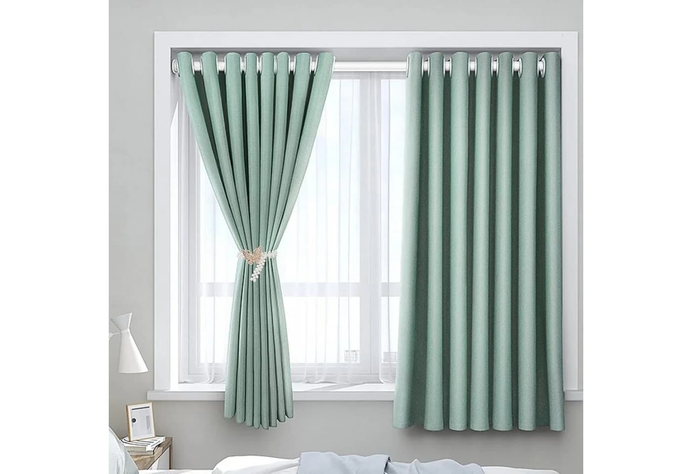 Coonoor Raffhalter 2 Stück Gold Elastisches Seil Gardinenhalter - Bild 5