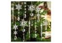 Coonoor 18-tlg. Christbaumschmuck Acryl Schneeflocken & Eiszapfen Transparent Bild 2