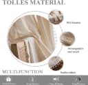 Kaket Gardine Boho Leinen-Baumwolle Beige Stangentasche Bild 4