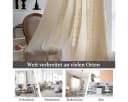 Kaket Gardine Boho Leinen-Baumwolle Beige Stangentasche Bild 5