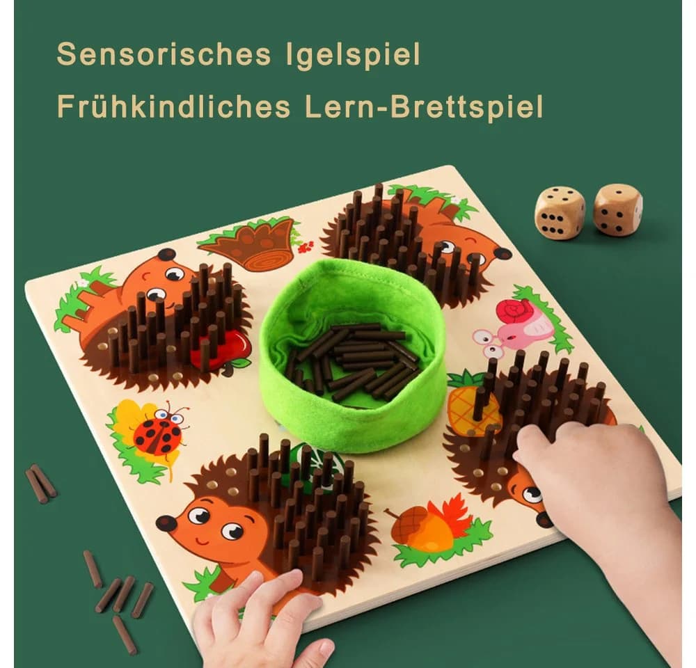 CLTYQ Lernspielzeug Holz Igel Steckspiel Bunt Montessori Mathe - Bild 3