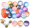 CLTYQ Flummi 30 Stück Bunt Transparent Weltraum-Design Bild 2