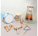 CLTYQ Montessori-Musikinstrumente 6-tlg. Holz Percussion-Set für Kinder Bild 1